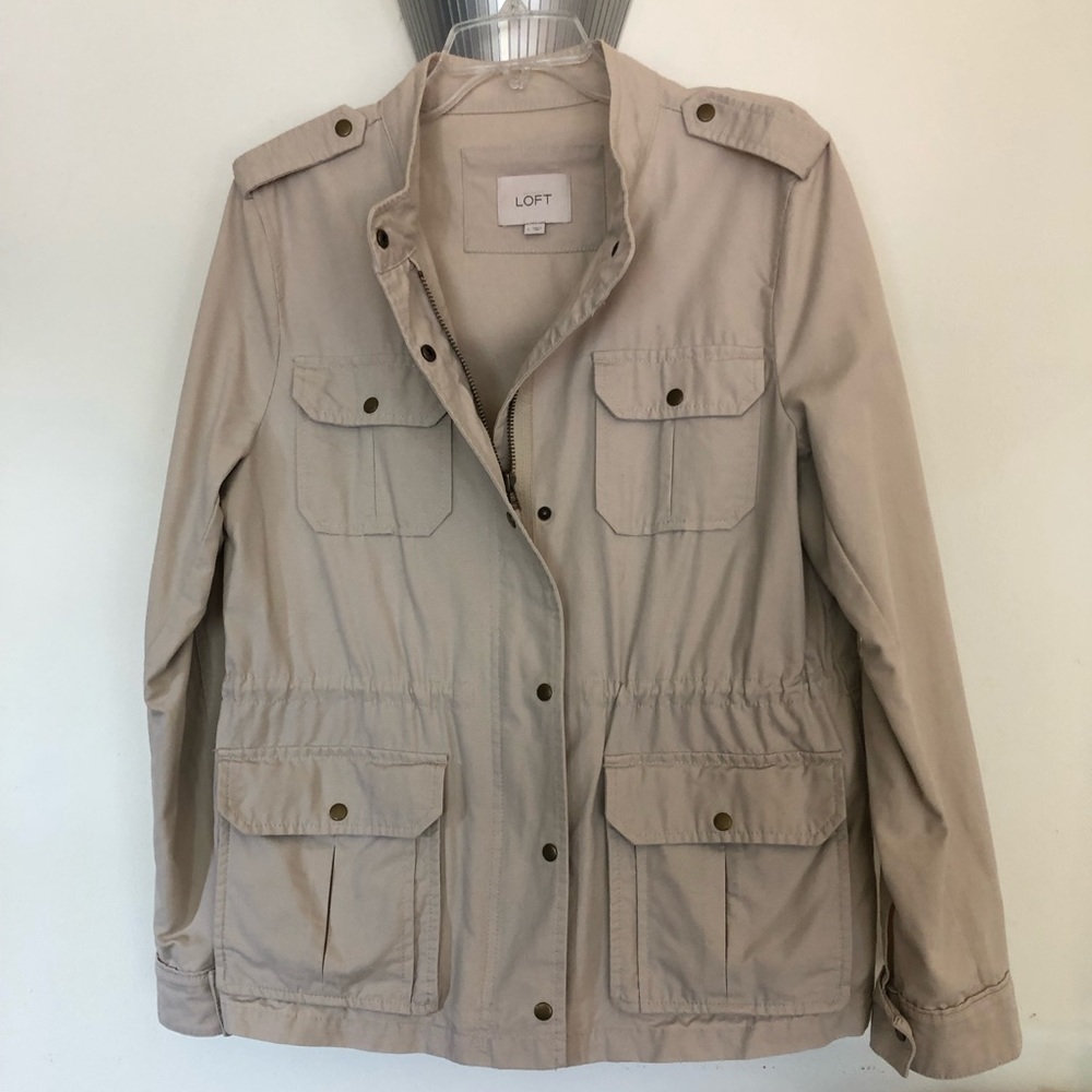 LOFT Beige Utility Jacket